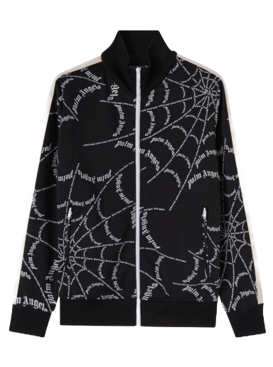 Huppari Palm Angels Spider Web Classic Track Jacket Musta | PMBD001F22FAB0061001
