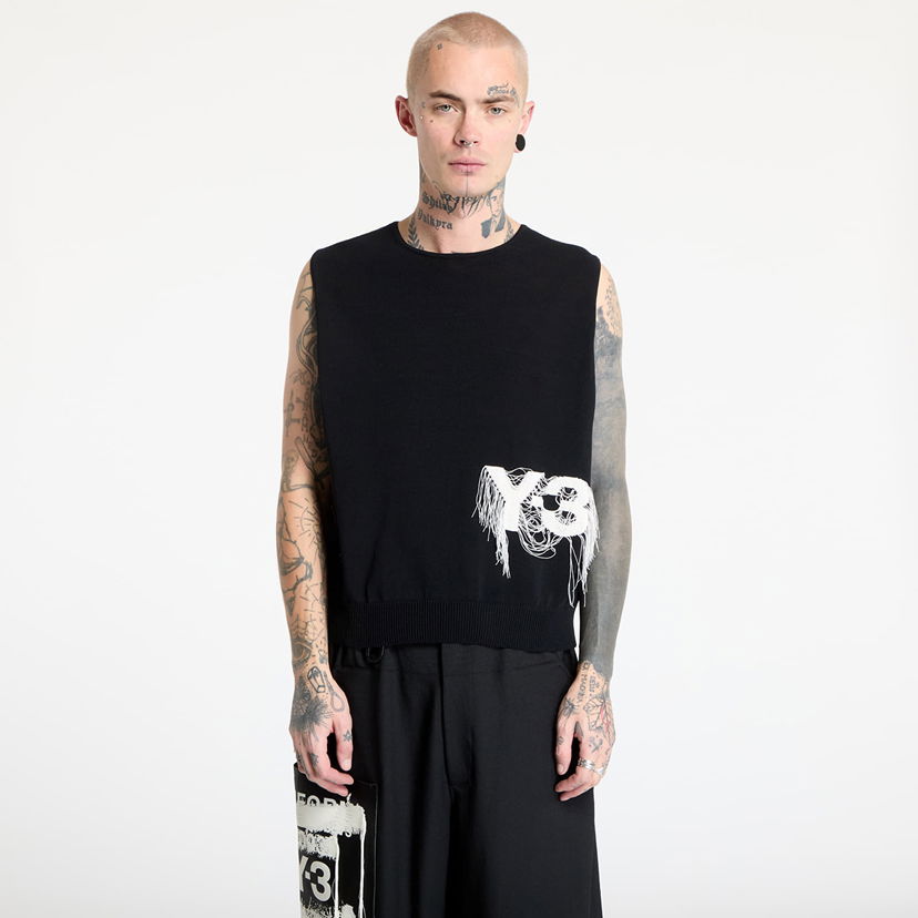 Tankkitoppi Y-3 Knit Vest With Logo Detail Musta | JN1983