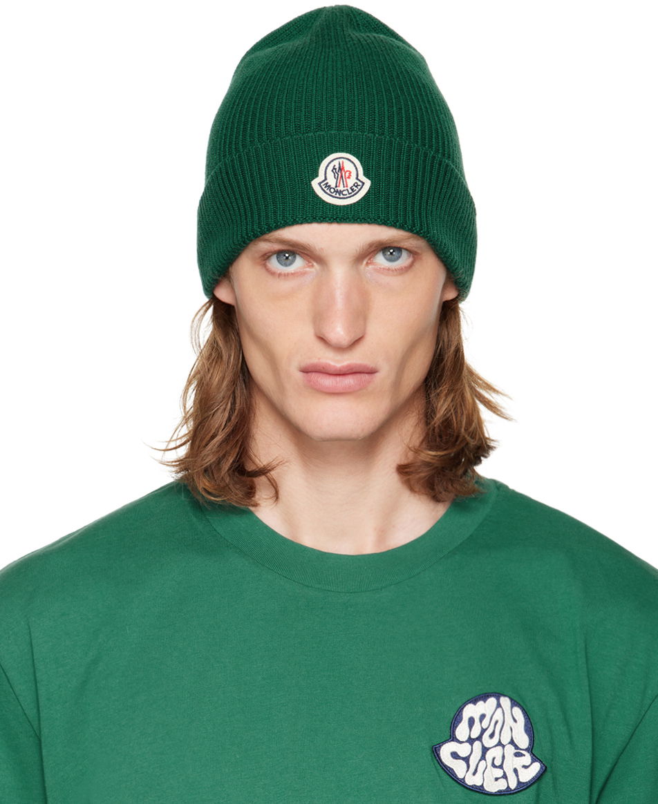Pipo Moncler Rolled Brim Beanie Vihreä | H20913B70500A9342, 0
