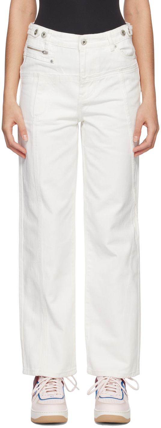 Jeans Feng Chen Wang Feng Chen Wang Deconstructed Jeans Valkoinen | FUS15TR12