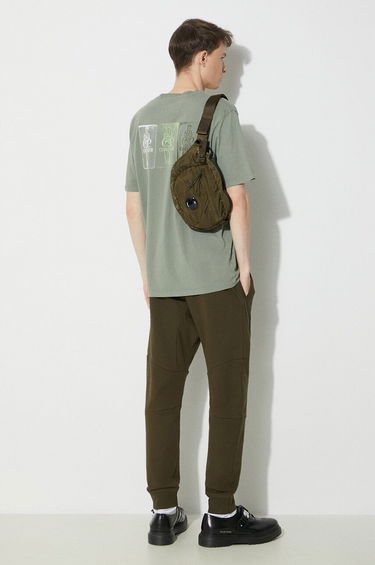 Verryttelyhousut C.P. Company Diagonal Raised Fleece Sweatpants Vihreä | 16CMSP084A005086W, 1