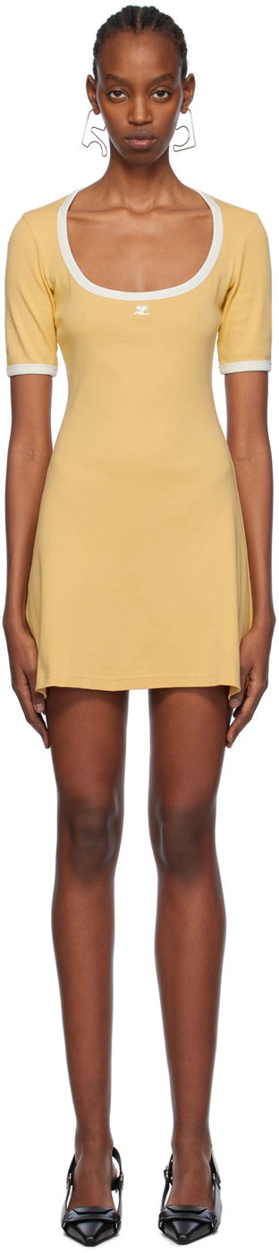 Mekko Courrèges Courrèges Holistic Minidress Keltainen | 124JRO358JS0070