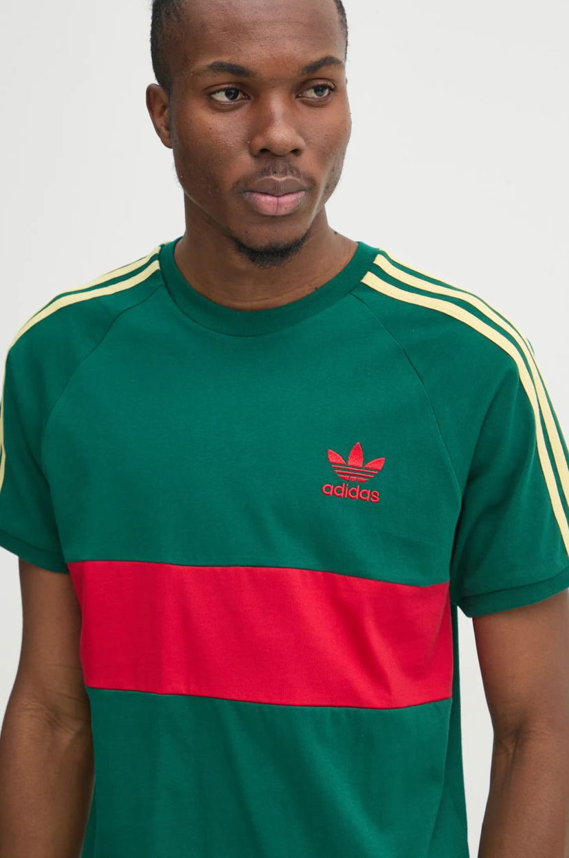 T-paita adidas Originals 3S Panel T-Shirt Vihreä | JD4277