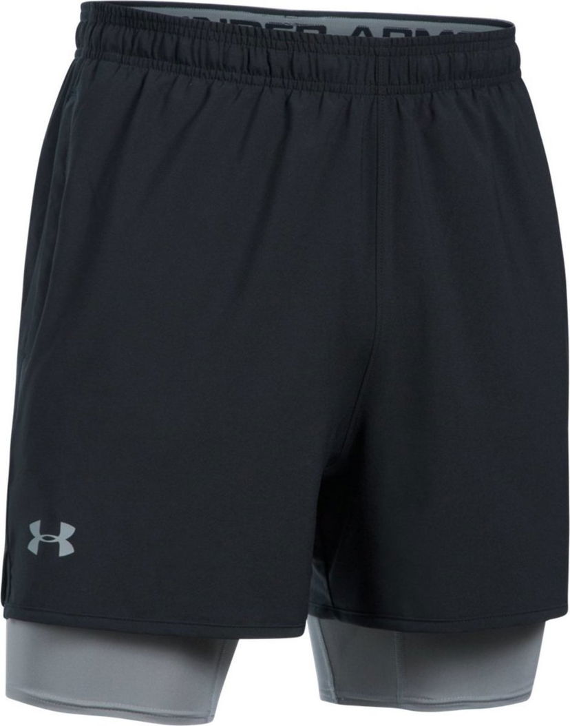Shortsit Under Armour Qualifier 2-in-1 Shorts Musta | 1289625-001