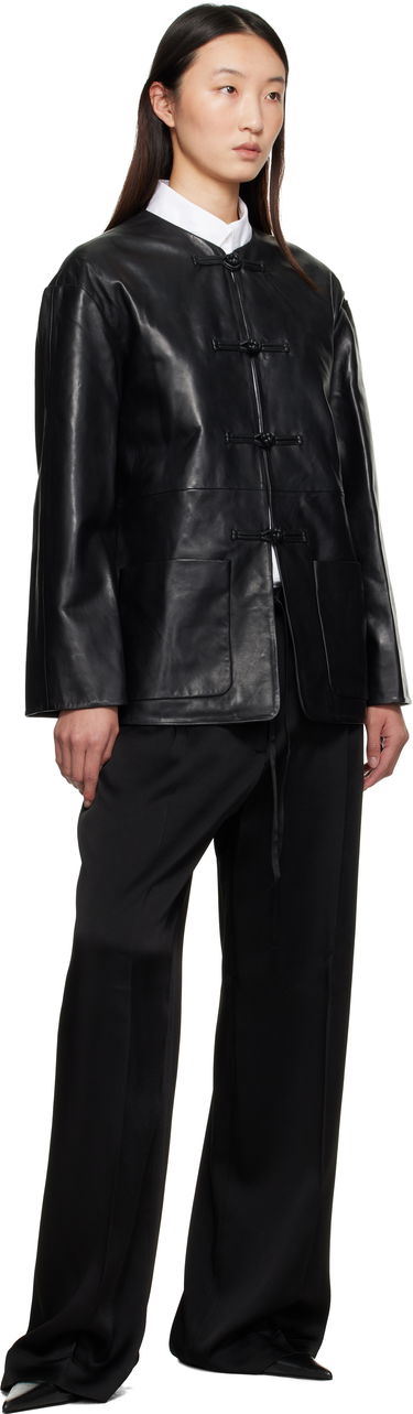 Housut Róhe Relaxed Drawstring Satin Trousers Musta | 416-30-125, 3