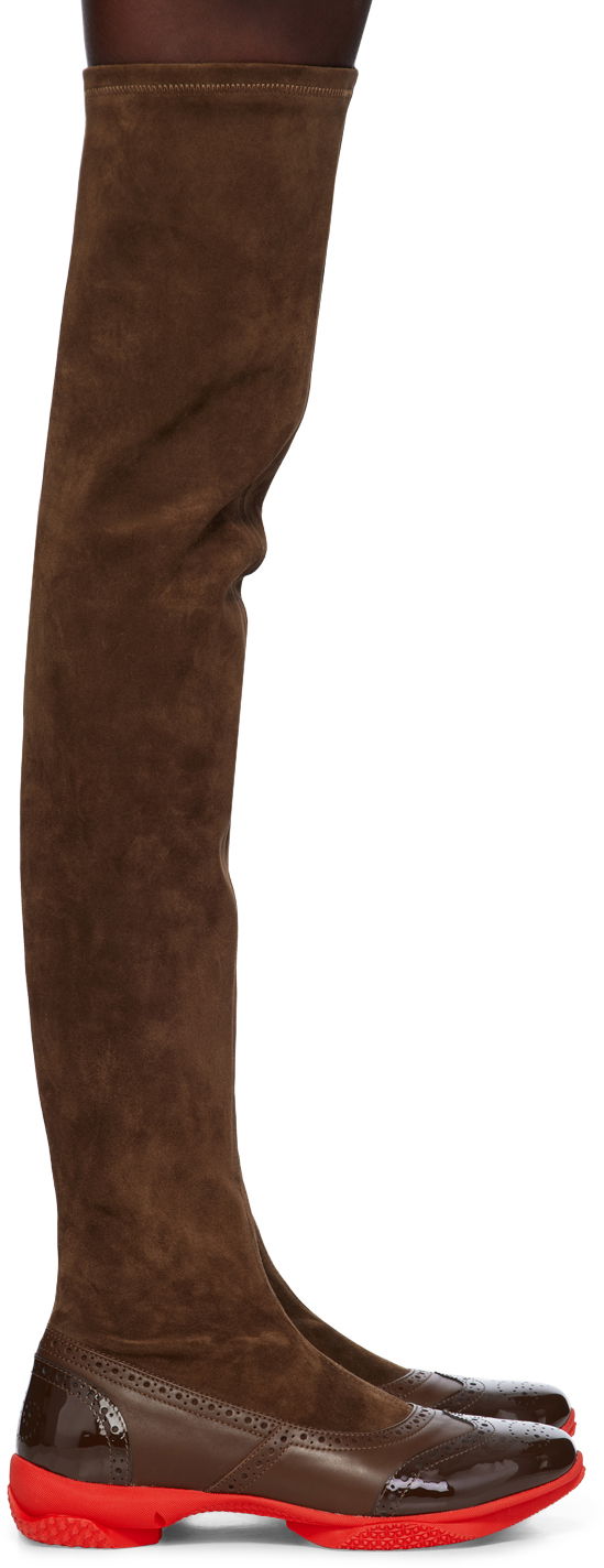 Tennarit ja kengät KIKO KOSTADINOV Kiko Kostadinov Sonia Over-the-Knee Boots Ruskea | KKWAW24FT04-159
