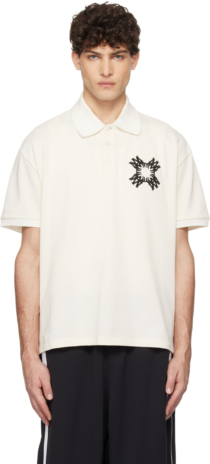 Poolopaita AMIRI AMIRI Embroidered MA Quad Polo Valkoinen | AMJYPO1011