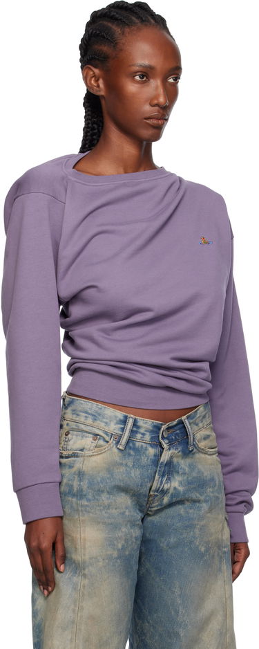 Huppari Vivienne Westwood Vivienne Westwood Hebo Draped Sweatshirt Violetti | 3I010015-J006O-, 1