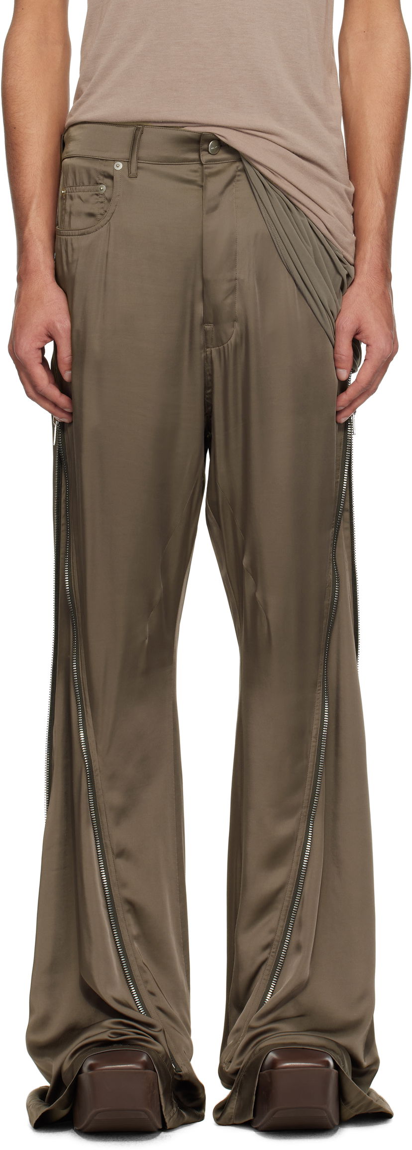 Housut Rick Owens Rick Owens Hollywood Bolan Banana Trousers Vihreä | RR01E5343 SCH