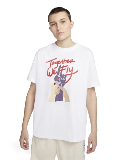T-paita Nike Swoosh Fly T-Shirt Valkoinen | DR2595-100