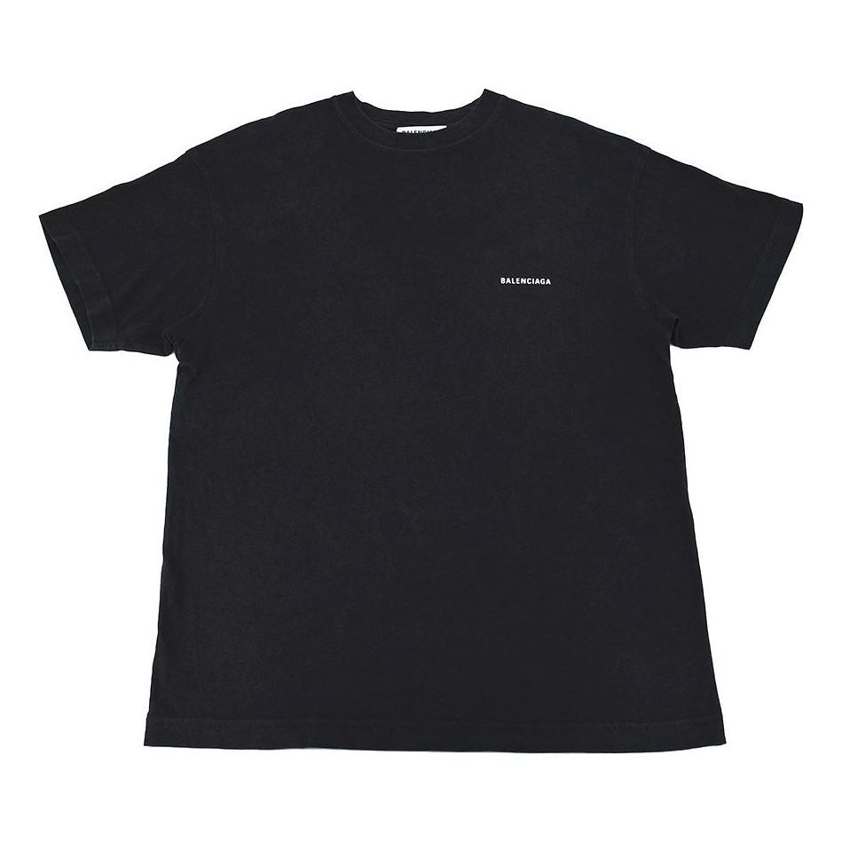 T-paita Balenciaga Balenciaga Small Logo Print T-Shirt Musta | 613969TYK281000, 0
