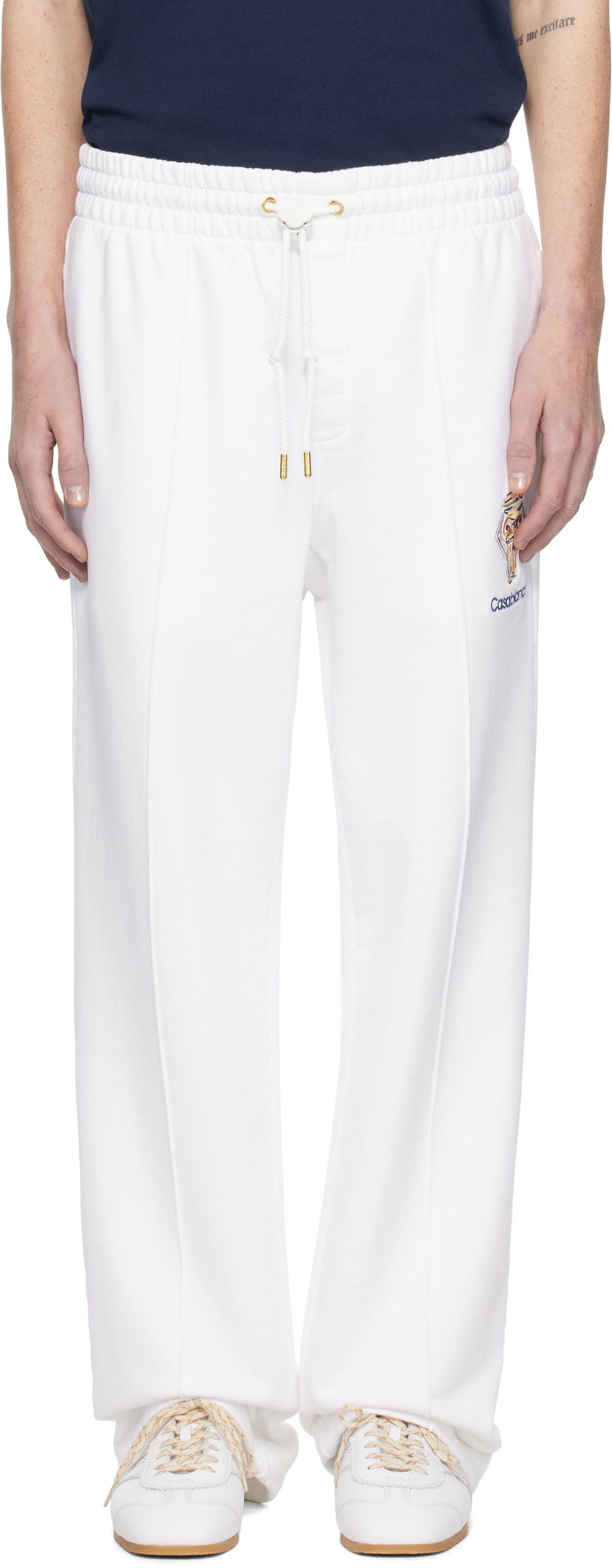 Verryttelyhousut Casablanca Diamond Column Embroidered Sweatpants Valkoinen | MPS25-JTR-051-02