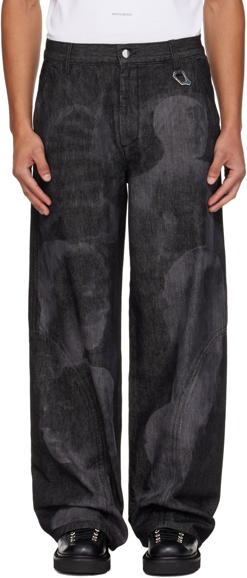 Jeans HELIOT EMIL HELIOT EMIL Basalt Wide-Leg Jeans Musta | AW25_M_10_189_BLK01_LSR