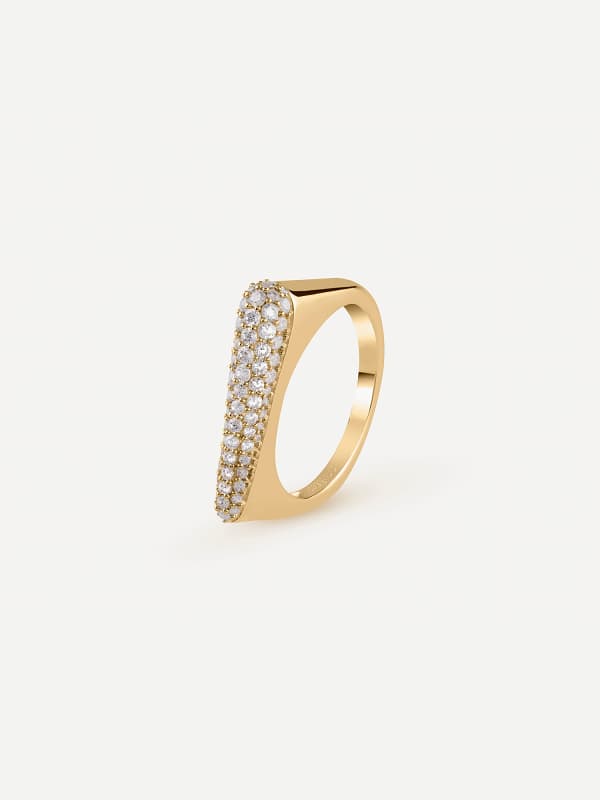 Sormus GUESS Gold Tone Pave Ring Metallinen | JSBR04500JW, 0
