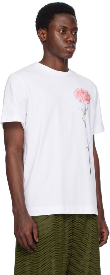 T-paita Simone Rocha Simone Rocha Carnation Print T-Shirt Vaaleanpunainen | 5195P32A-M 0569, 4