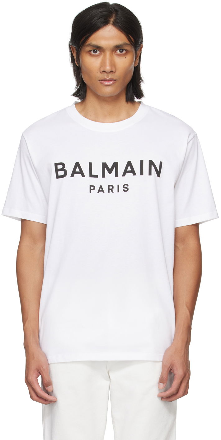 T-paita Balmain Printed T-Shirt Valkoinen | CH1EG000BB73