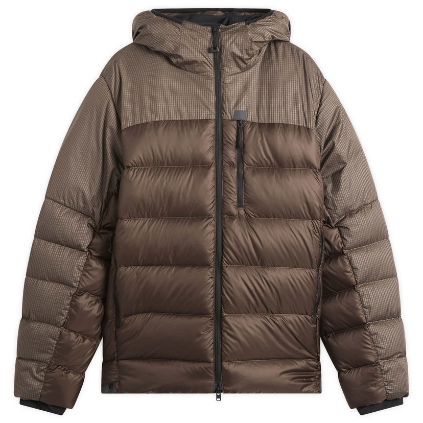 Puffer takki The North Face HKE Kalix Grid Pattern Down Hooded Jacket Ruskea | NF0A8D1Y1OI