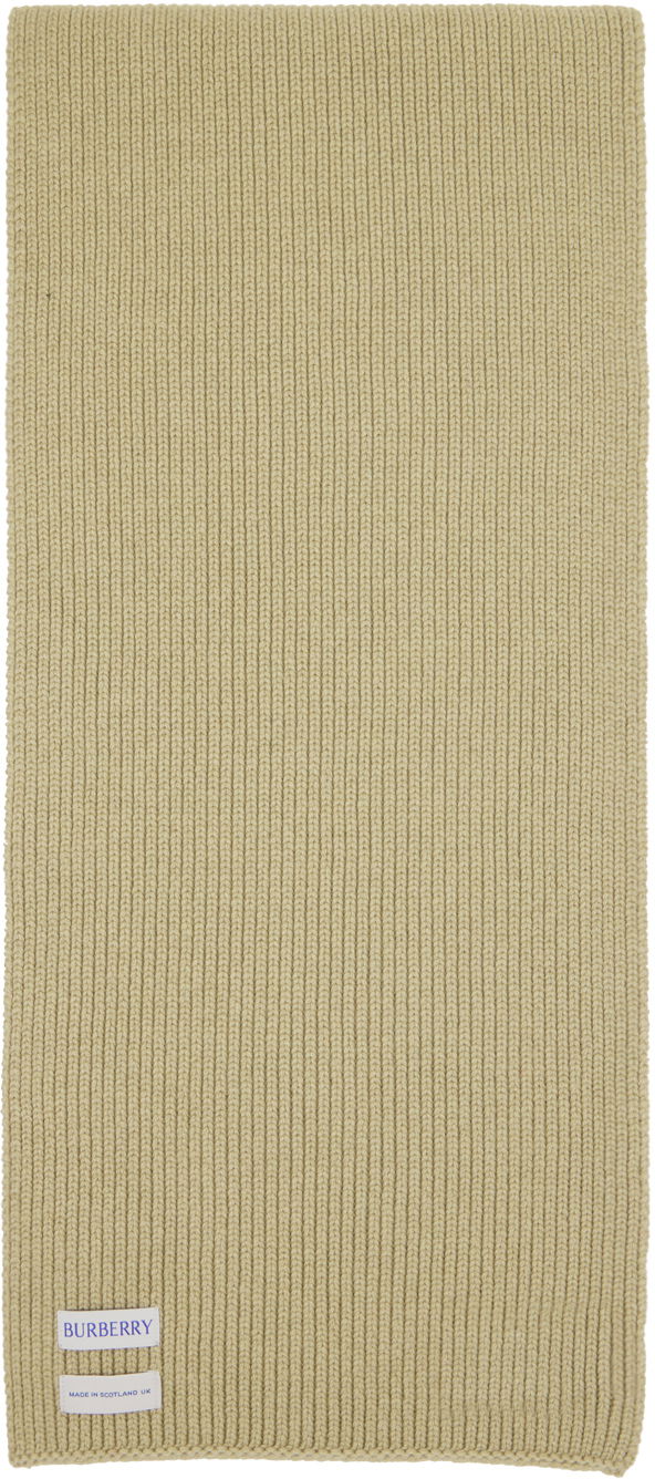 Huivi Burberry Ribbed Cashmere Scarf Taupe Beige | 8085772, 1