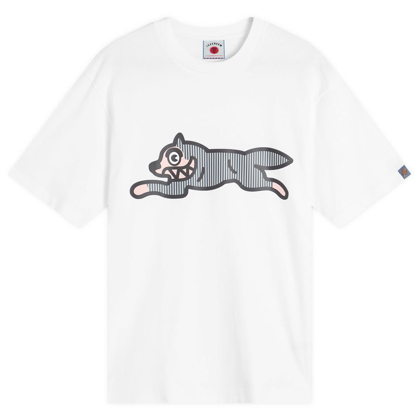 T-paita BBC IceCream END. x ICECREAM Hickory Running Dog Valkoinen | IC25S07