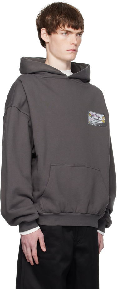 Huppari We11done We11done Cassette Tape Print Hoodie Harmaa | WD-TH2-25-834-U-CH, 1