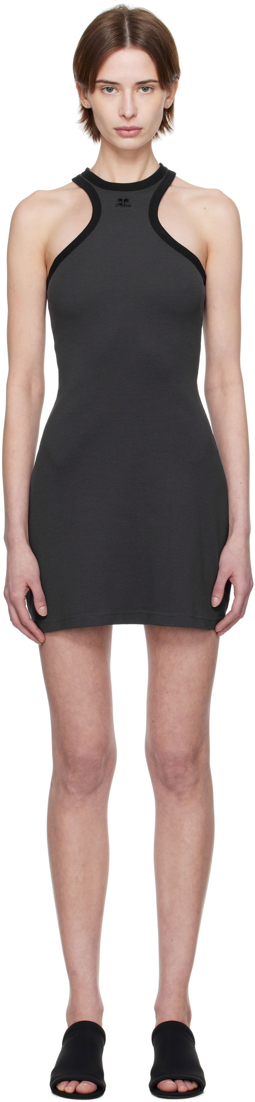 Mekko Courrèges Courrèges Scuba Mini Dress Harmaa | 125JRO577JS0203