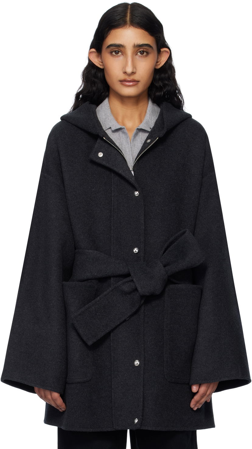 Takit Khaite Khaite Hessner Hooded Belted Coat Harmaa | 7129547