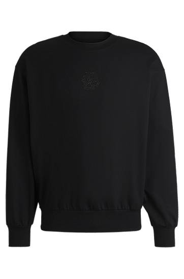 Huppari BOSS Relaxed Fit Sweatshirt with Double B Monogram Musta | 50527667