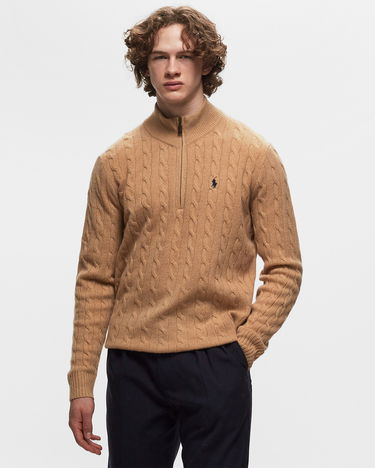 Villapaita Polo by Ralph Lauren LSCABLEHZPP-LONG SLEEVE-PULLOVER Zippers & Cardigans Ruskea | 710876766006, 1