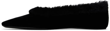 Vaatteet TOTEME TOTEME Fleece Edge Velvet Ballerina Flats Musta | 251-WAS0183-FB0361, 2