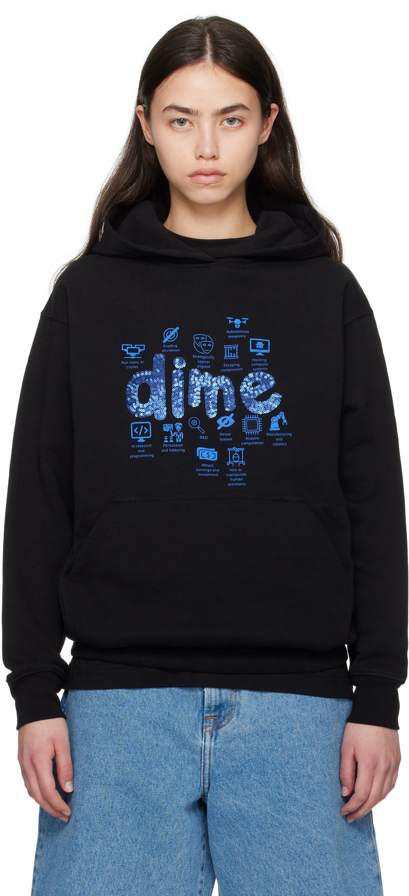 Huppari Dime AGI Hoodie Musta | DIME2SP2541BLK