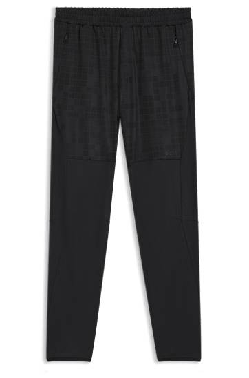 Verryttelypuku BOSS Graphic-Print Performance Tracksuit Bottoms Musta | 50548448
