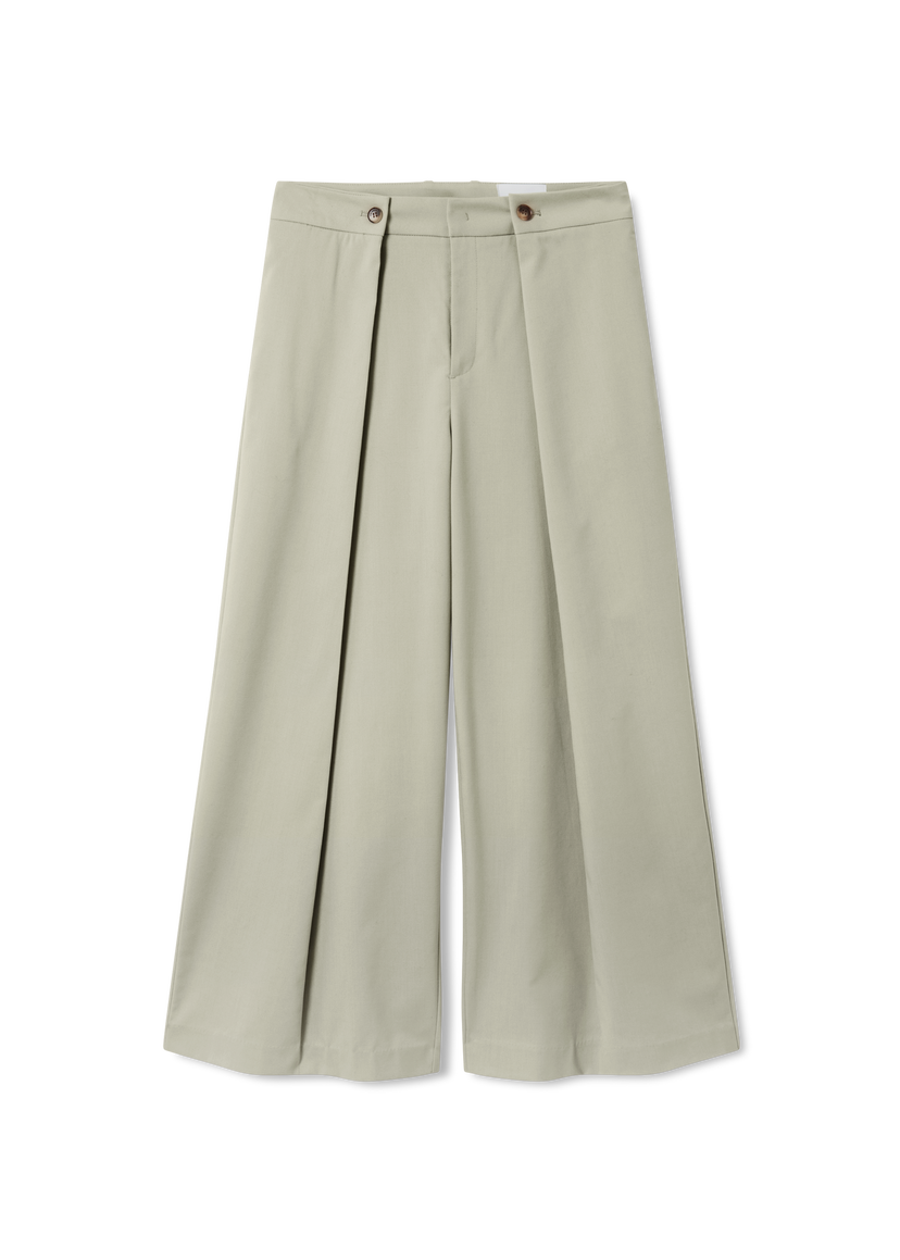 Housut AXEL ARIGATO Riley Wide-Leg Cropped Trousers Vihreä | A3350001