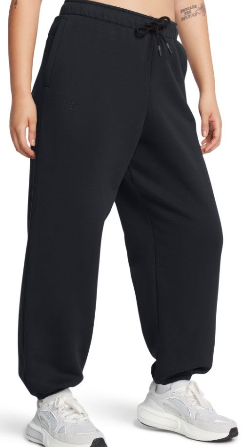Verryttelyhousut Under Armour Icon Fleece Oversized Sweatpants Musta | 1386503-001