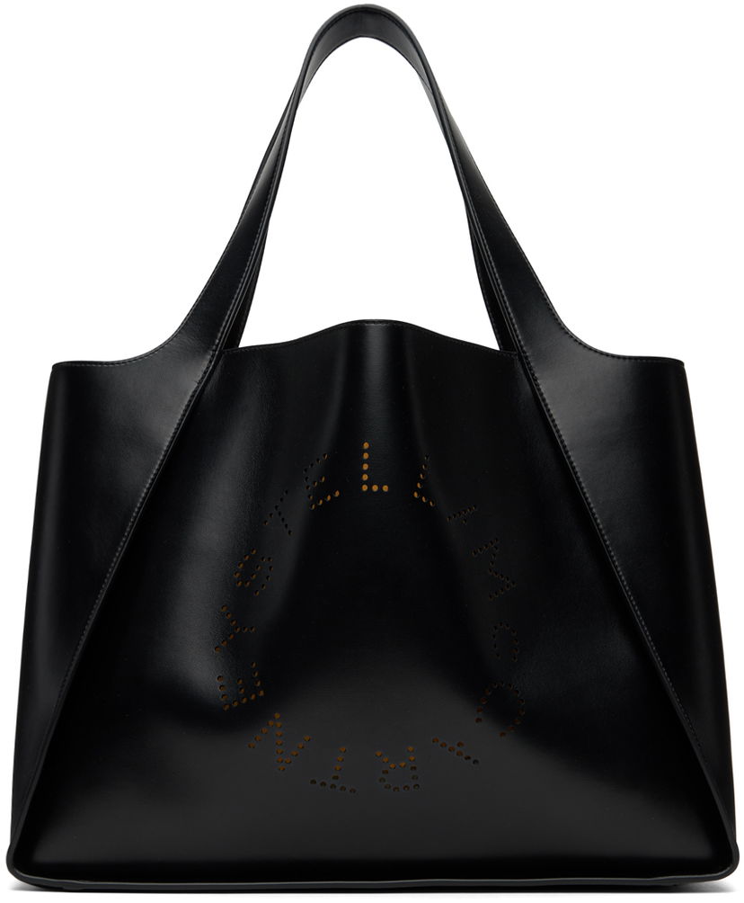 Kangaskassi Stella McCartney Stella McCartney Perforated Logo Tote Musta | 502793W8542