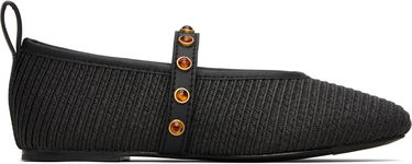 Mekko rag & bone rag & bone Spire Straw Mary Jane Ballerina Flats Musta | WFF25PF1003ST3, 0