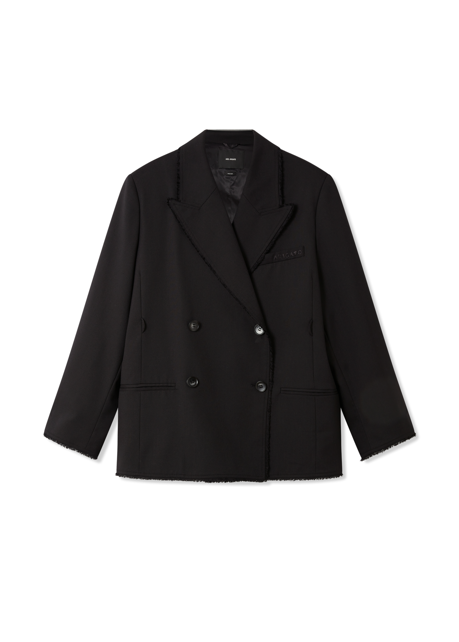 Takki AXEL ARIGATO Thea Frayed Double-Breasted Blazer Musta | A3305002, 1