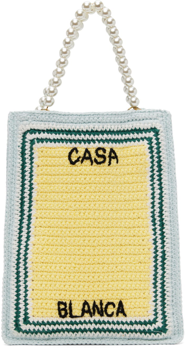 Kangaskassi Casablanca Mini Crochet Tote Bag Keltainen | APS24-BAG-094-01