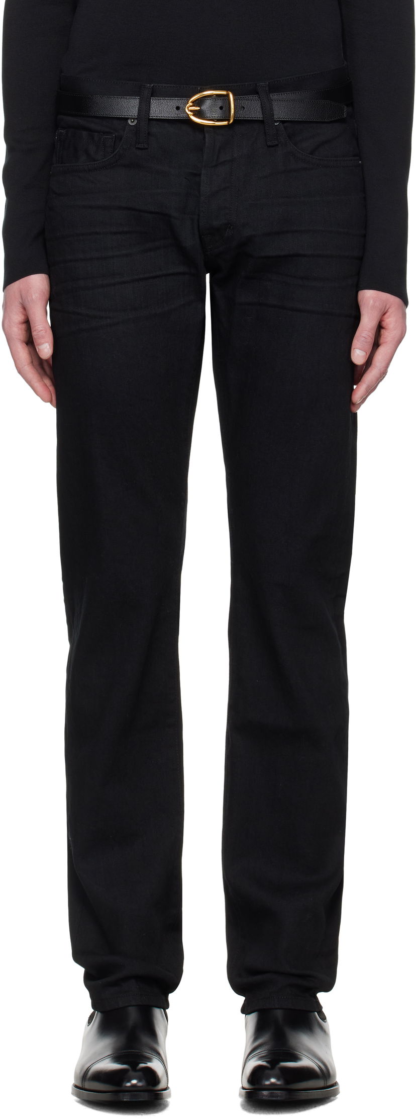 Jeans Tom Ford TOM FORD Stretch Straight Fit Denim Jeans Musta | DPH001-DMC005S23