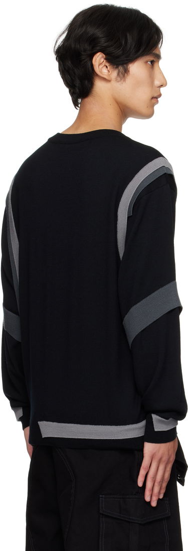 Villapaita Andersson Bell Layered Crewneck Sweater Musta | atb1334m, 2