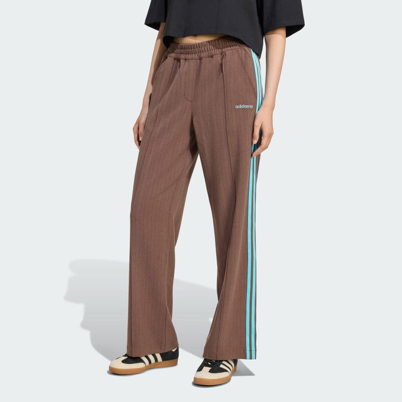 Housut adidas Performance Pinstripe Track Pants Ruskea | JX5308