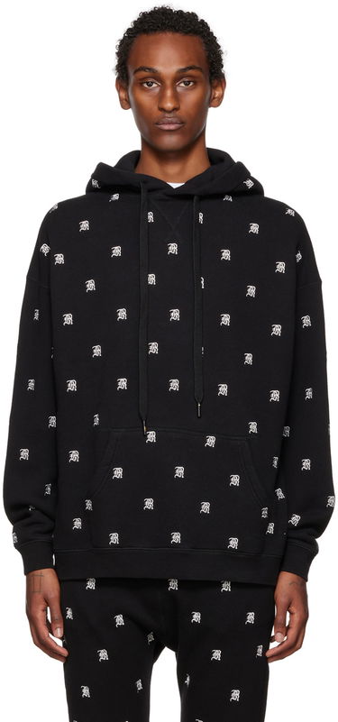 Huppari R13 R13 Allover Print Hoodie Musta | R13WK005-K072A, 0