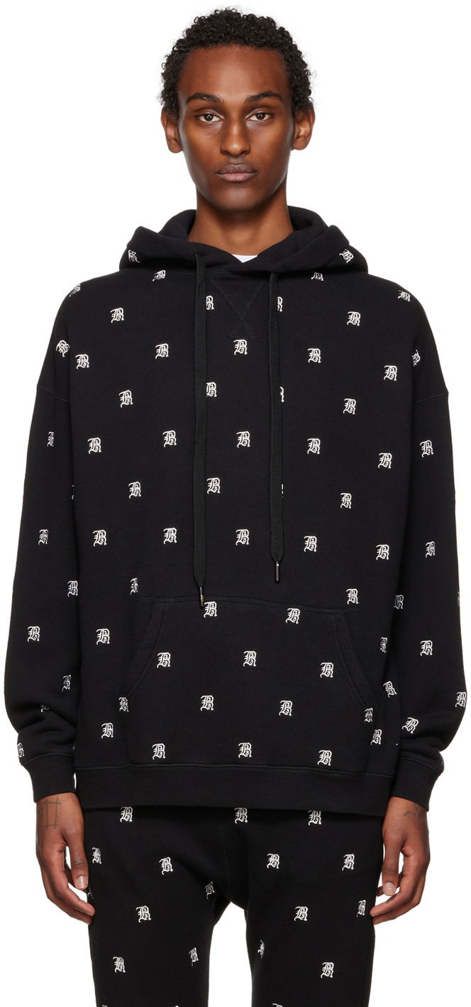 Huppari R13 R13 Allover Print Hoodie Musta | R13WK005-K072A