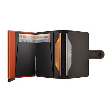 Lompakko Secrid Miniwallet - Matte - Truffle & Orange Musta | MM-Truffle-Orange, 3