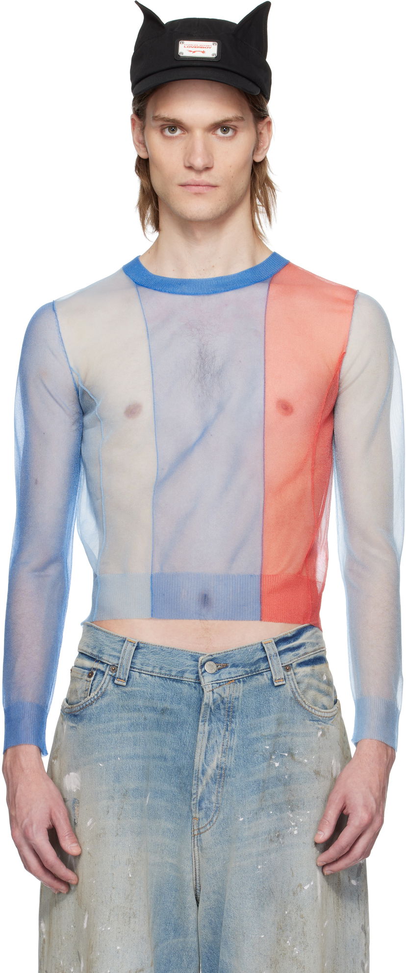 Villapaita Charles Jeffrey Loverboy Charles Jeffrey LOVERBOY Sheer Panelled Sweater Monivärinen | 54091201