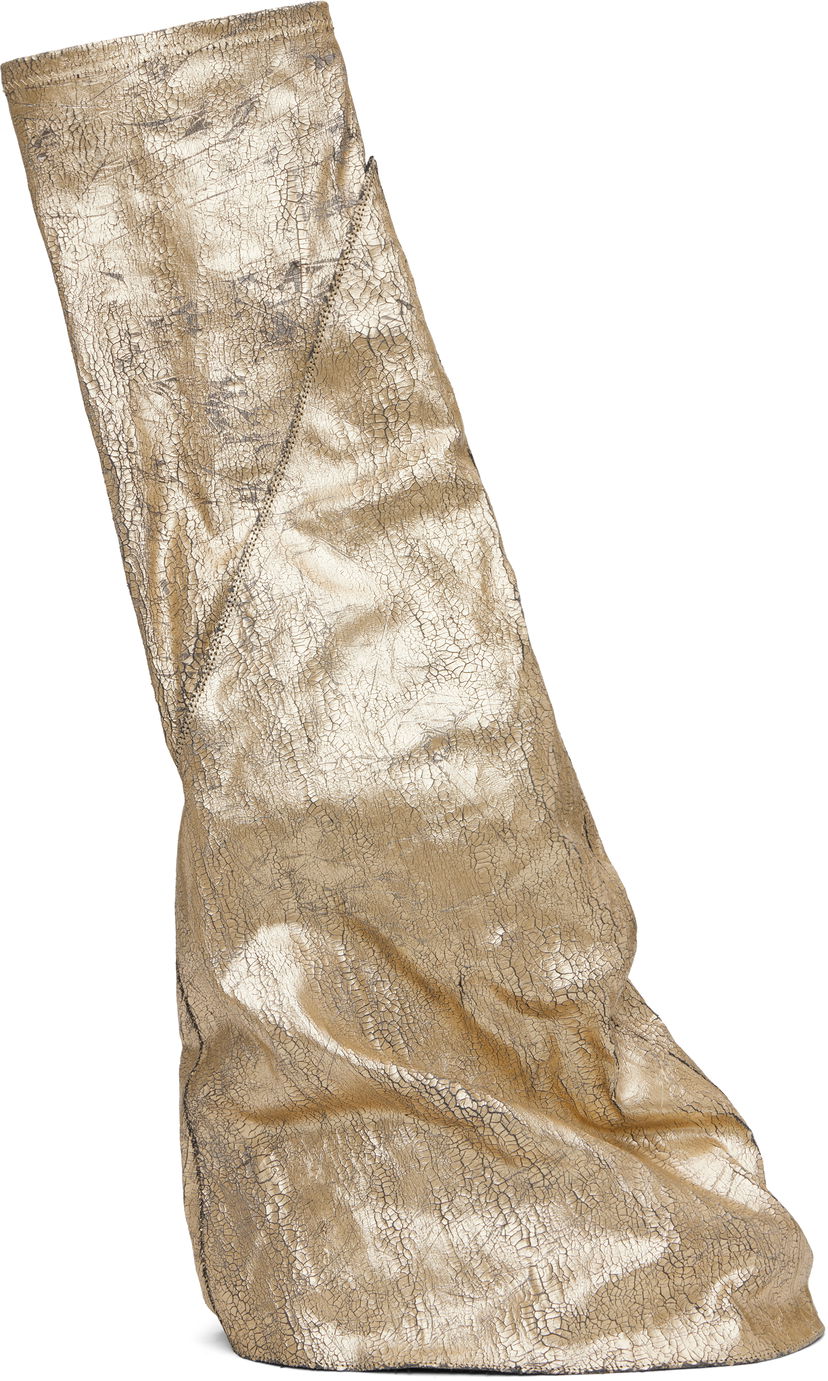 Vaatteet Rick Owens Rick Owens DRKSHDW Hollywood Fetish Tall Boots Metallinen | DS01E3815 SGMC