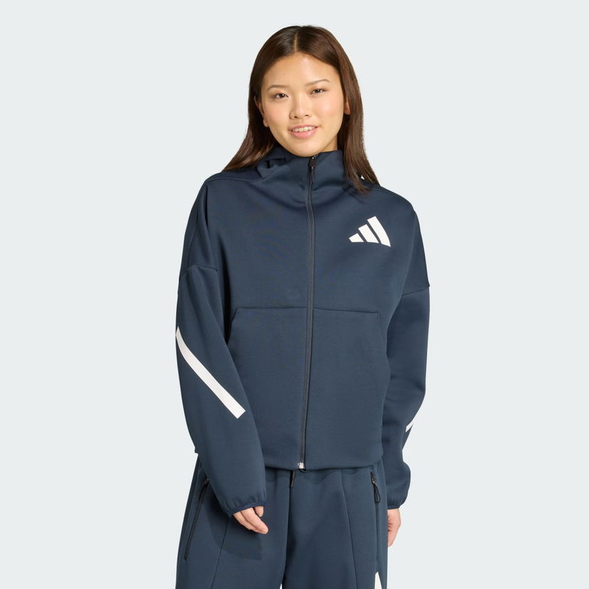 Huppari adidas Performance Z.N.E. Full-Zip Hoodie Tummansininen | JW5320