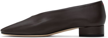 Vaatteet Aeyde Aeyde Delia Leather Ballerina Flats Ruskea | A11-FL-GELR25BL18-SS24-953-007, 2