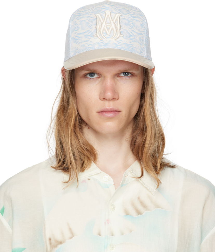 Korkki AMIRI AMIRI MA Leather Brim Denim Cap Sininen | AMHACP1066