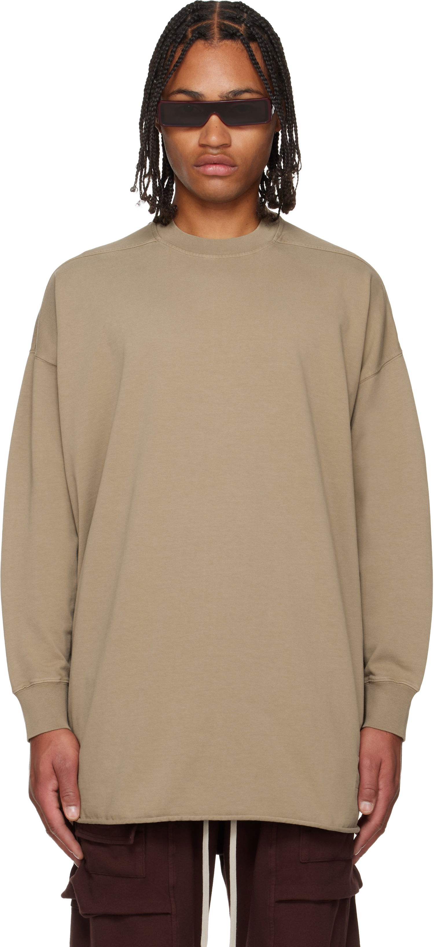 Huppari Rick Owens DRKSHDW Concordians Tommy LS Sweatshirt Beige | DU02E7292 RIGP, 0