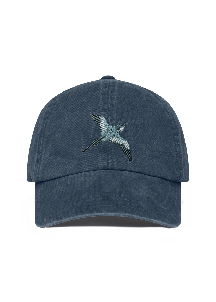 Korkki AXEL ARIGATO Bee Bird Embroidered Washed Cap Tummansininen | X3553002